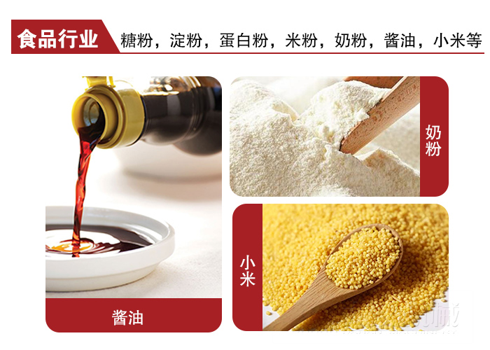 全不銹鋼食品振動(dòng)篩可用于糖粉，小米，淀粉，蛋白粉，米粉，奶粉，醬油等物料